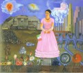 Autoportrait le long du Borderline entre le Mexique et le féminisme des États Unis Frida Kahlo
